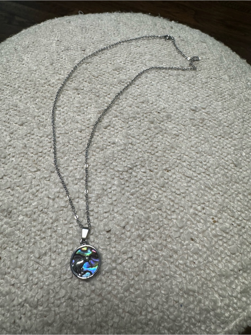 Silver Abalone Shell Pendant Necklace - Women's Jewelry
